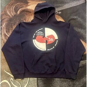 VTG 90s Wu Wear Hoodie Men's Blue Wu-Tang Clan Hip Hop Rap AUTHENTIC XL USA